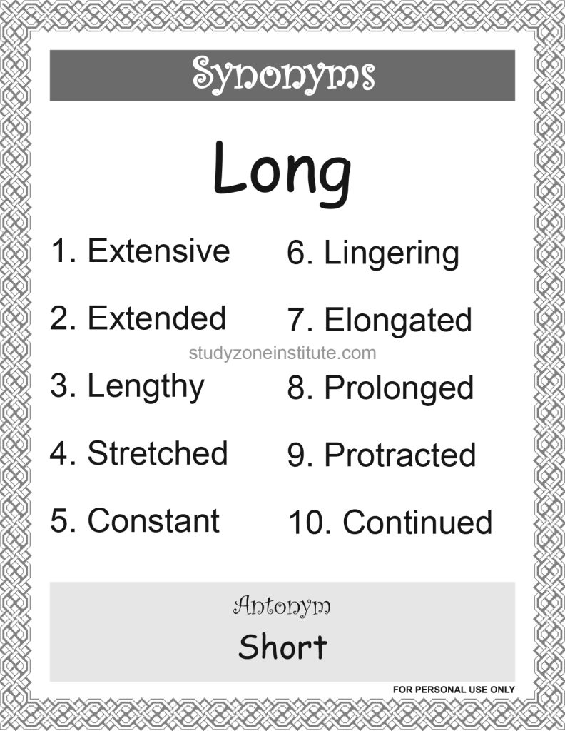 Long Synonyms
