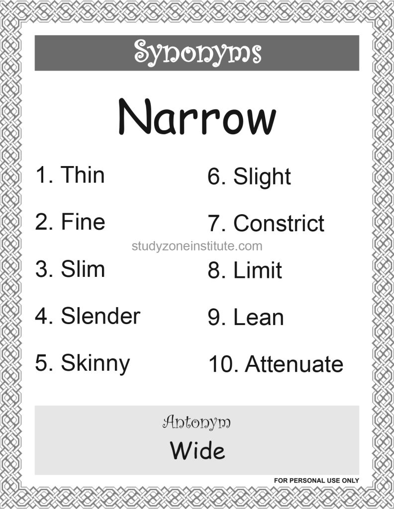 Narrow Synonyms