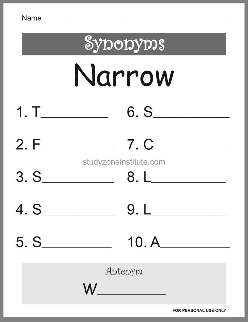 Narrow Synonyms