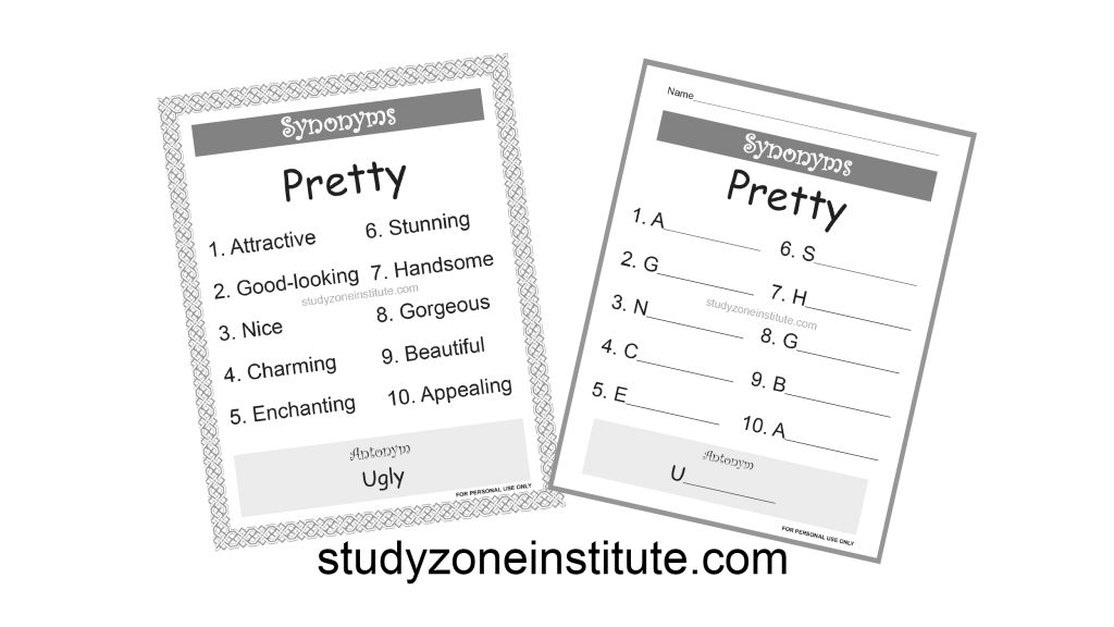 Pretty Synonyms