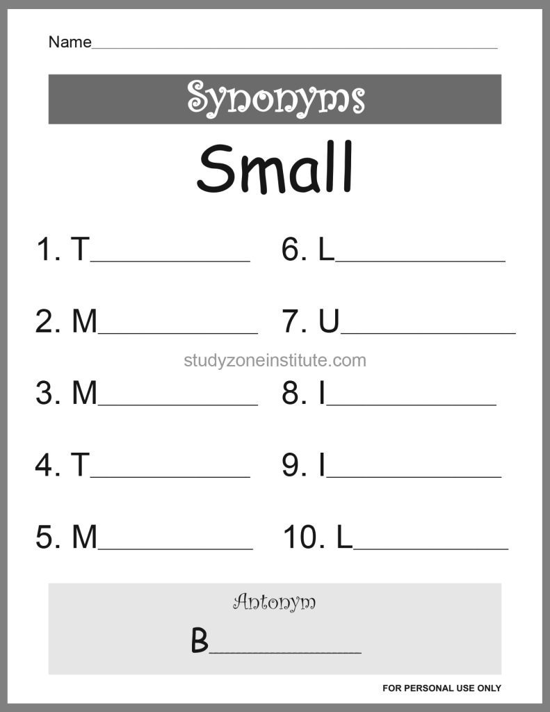 Small Synonyms