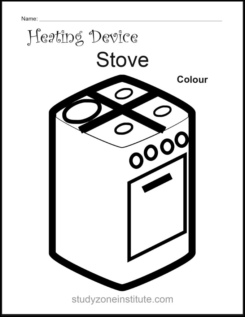 Stove Heating Device Worksheet