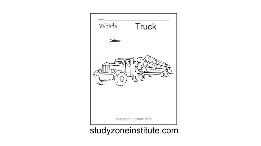 Truck Vehicle Worksheet