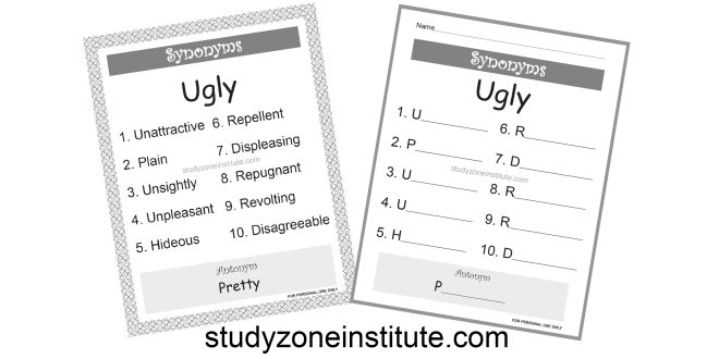 Ugly Synonyms