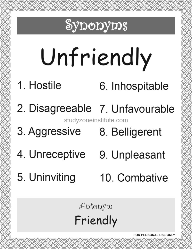 Unfriendly Synonyms