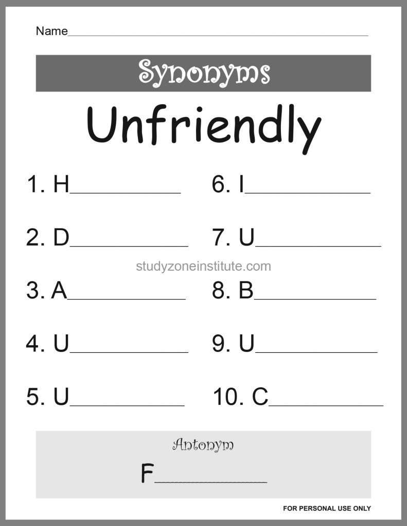 Unfriendly Synonyms