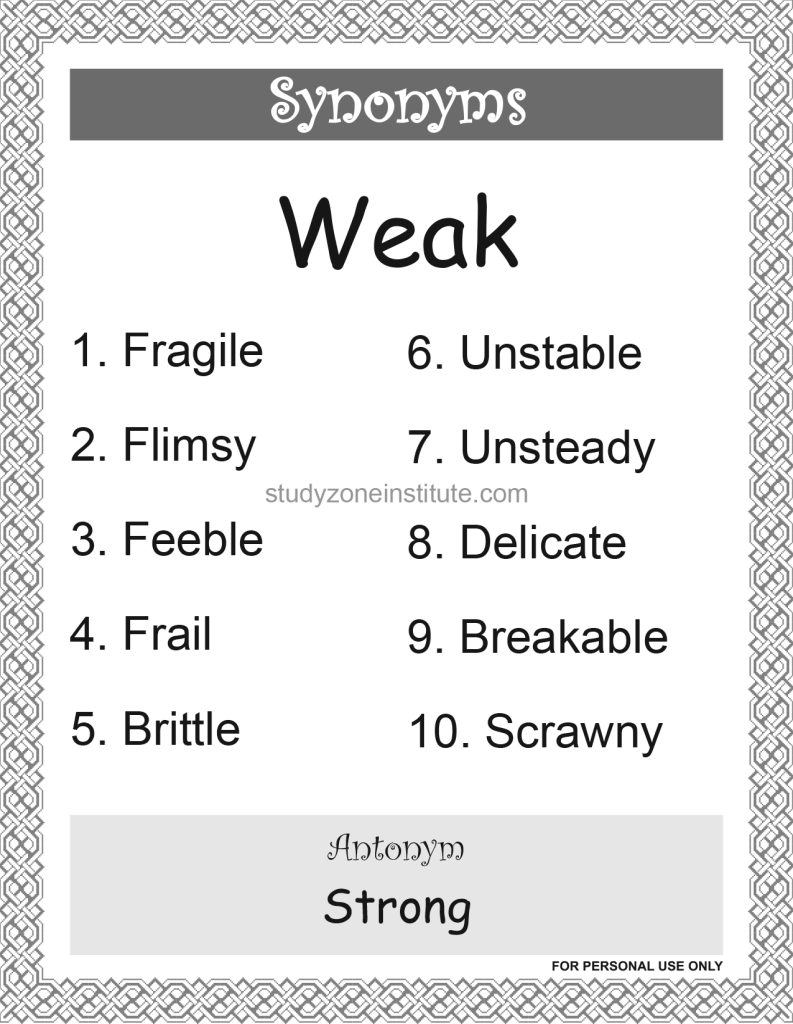 Weak Synonyms