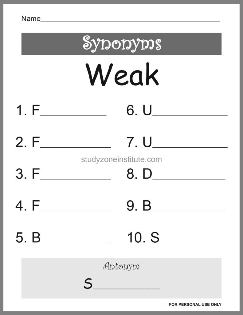 Weak Synonyms