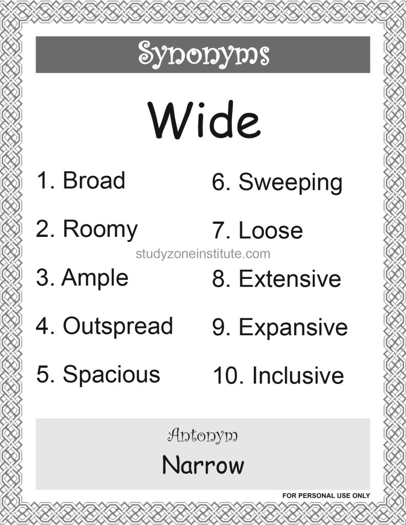Wide Synonyms