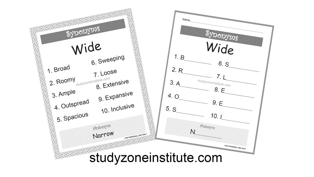 Wide Synonyms