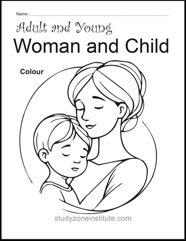 Woman and Child worksheet