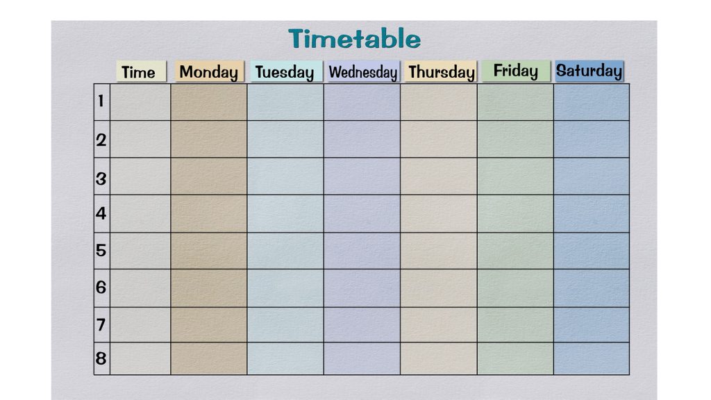 Study Timetable