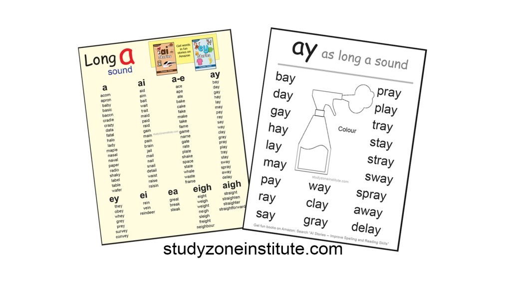 Download free AY Long A Sound word list.