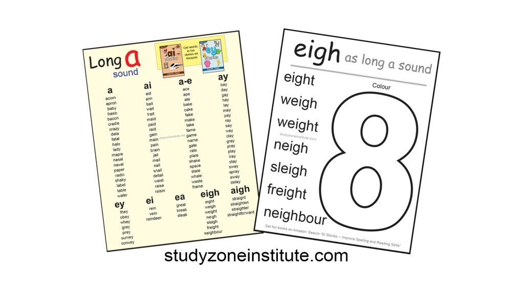Download free EIGH long A word list.