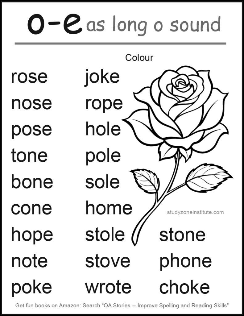 Download 'O-E Long O' word list