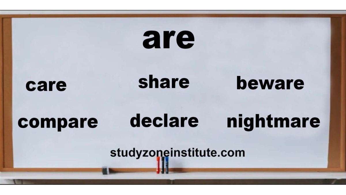 ARE words: Master your spelling skills with word list and examples ...