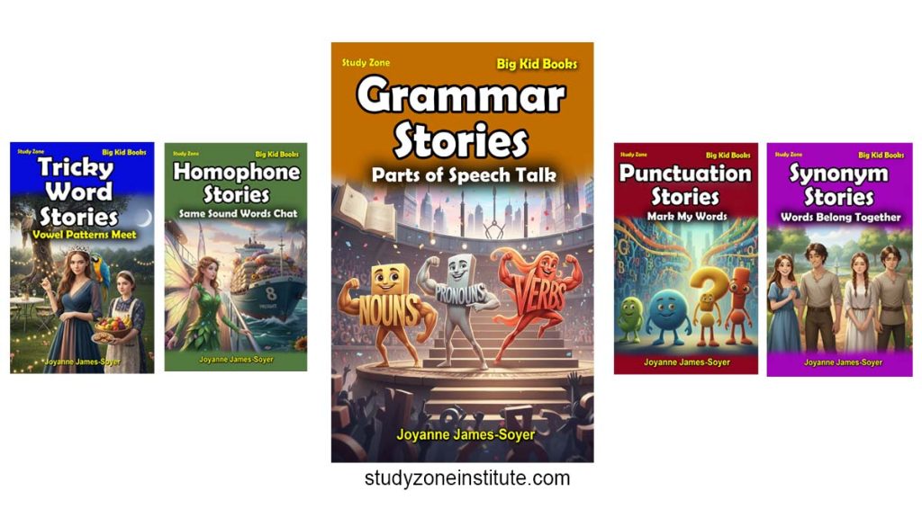 'Grammar Stories Parts of Speech Talk' - The easy way to learn Nouns and Verbs.