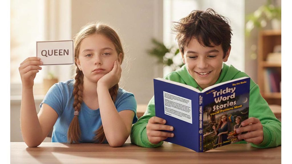 Stop the frustration of drills. Discover how to learn to read with stories not flashcards using the Study Zone Big Kid Books series. Perfect for children, adults, and ESOL learners.