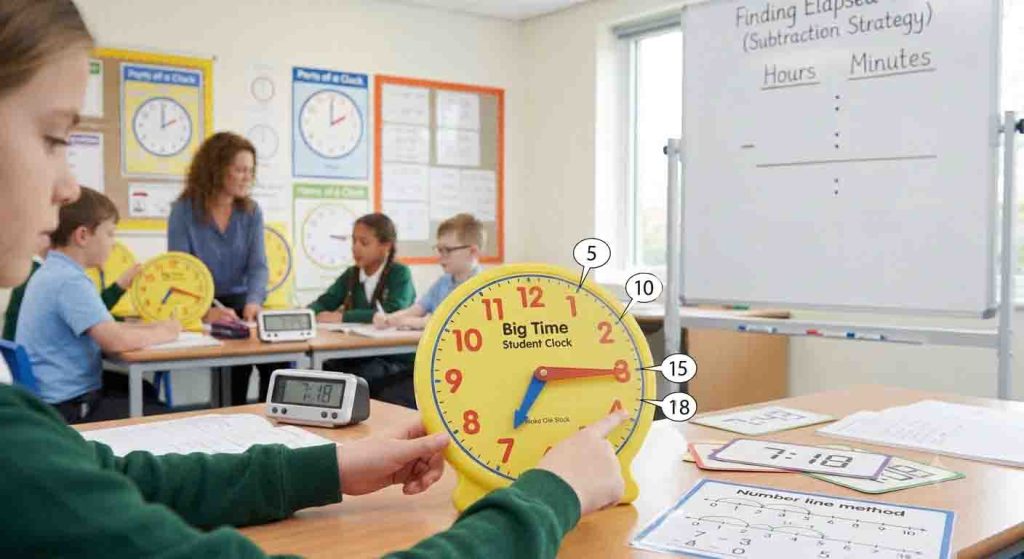 Teaching elapsed time made easy with multi-sensory strategies at home and in the classroom.