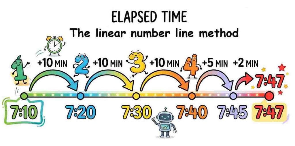 Teaching elapsed time made easy with multi-sensory strategies at home and in the classroom.