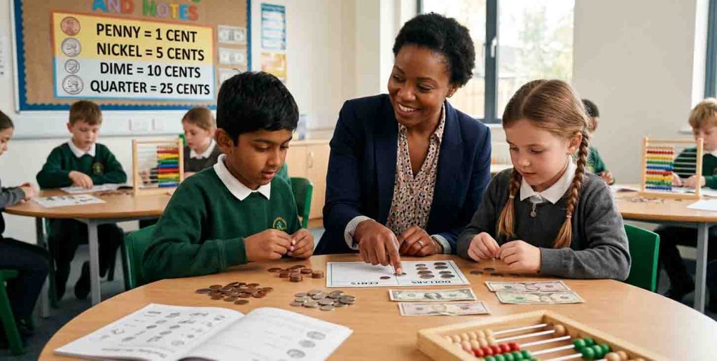 Simplifying money math: Effective strategies for teaching coins and notes.